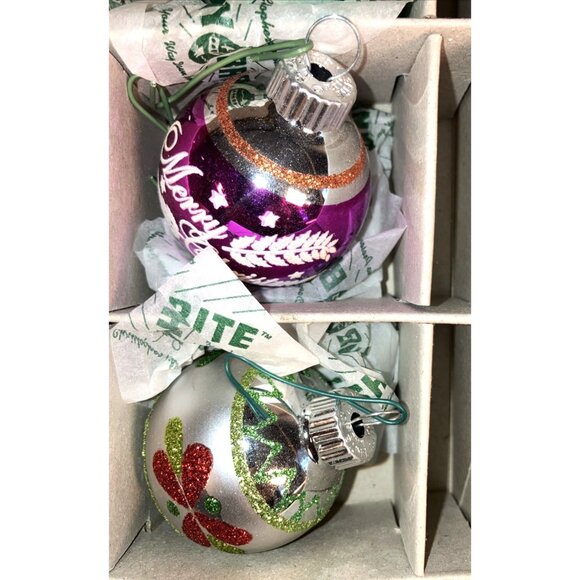 Christopher Radko Shiny Brite 12 Glass Christmas Tree Ornaments 2014 - Picture 8 of 12